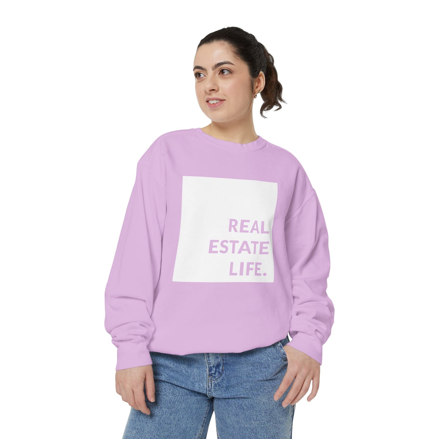 Real Estate Life Sweatshirt - White Square