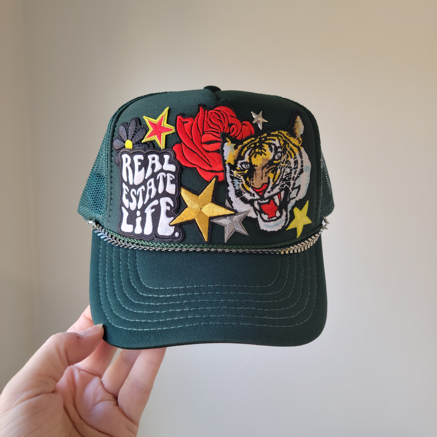 Limited Edition Foam Trucker Patch Hat -“Real Estate Life” Tiger Foam Trucker