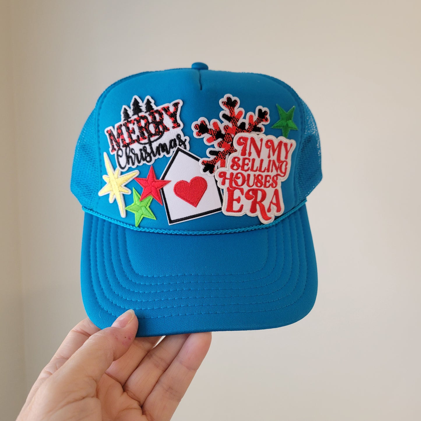 Limited Edition Foam Trucker Patch Hat – Merry Christmas, Selling Houses Era, Stars + Holiday House Patch