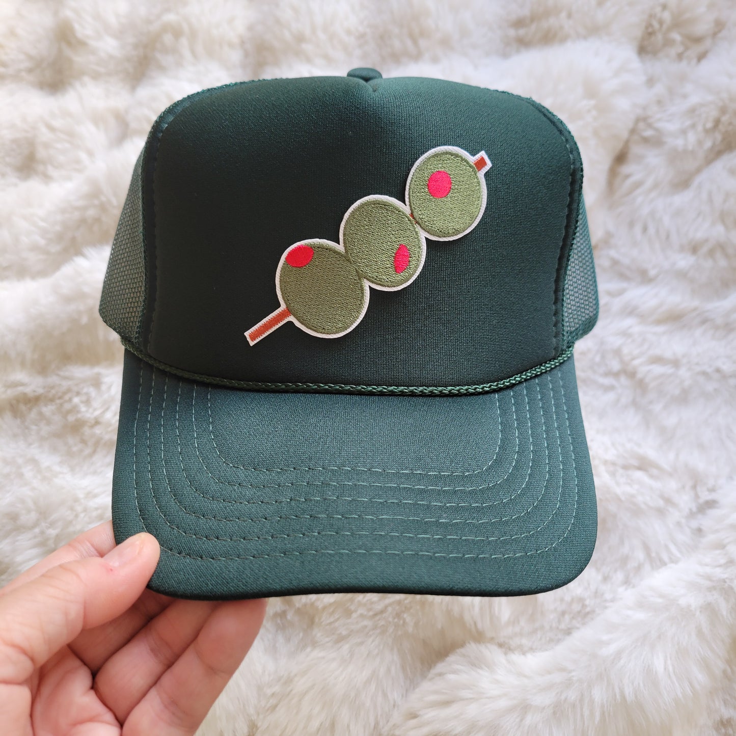 Limited Edition Foam Trucker Patch Hat – Dirty Martini Olive