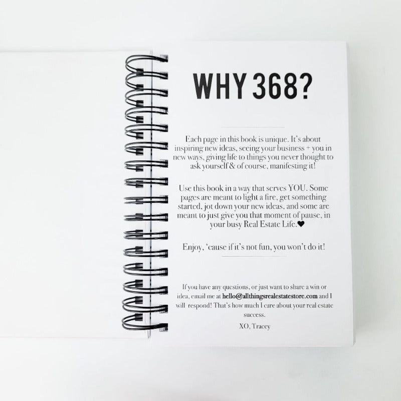 368 Real Estate Marketing Ideas, Business Tips & Manifesting Journal - All Things Real Estate