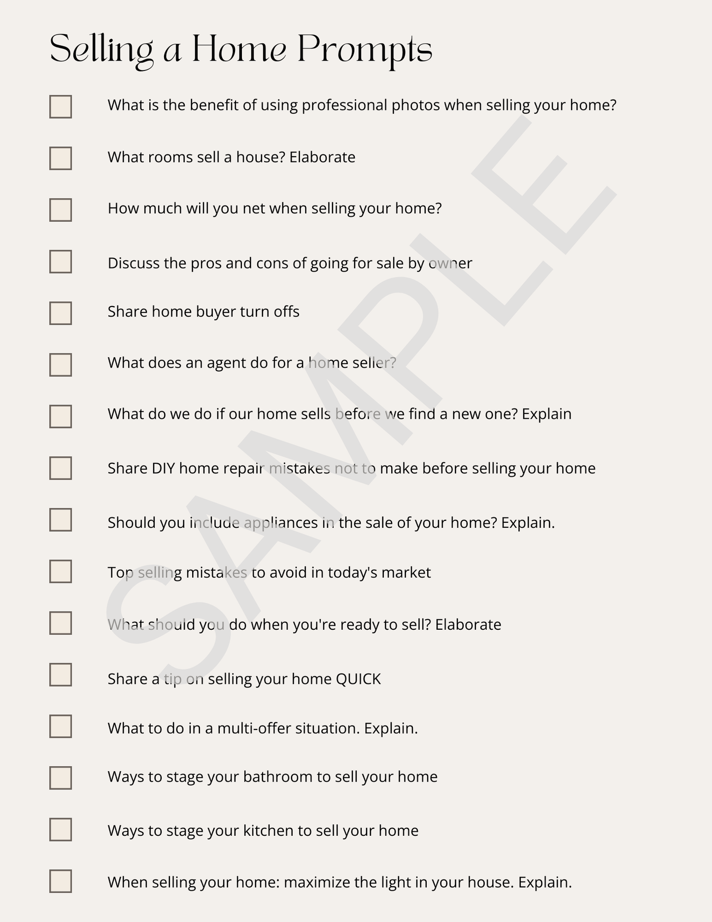 631 Real Estate Social Media Prompts - Canva Template & Printable - All Things Real Estate