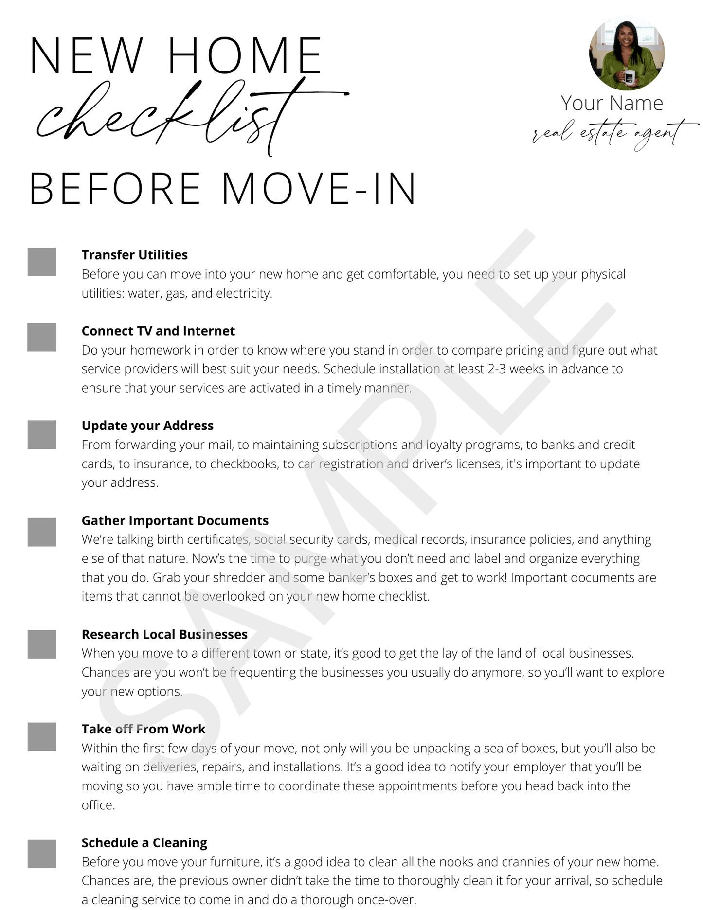 Closing Day Packet - Canva Editable Template - All Things Real Estate