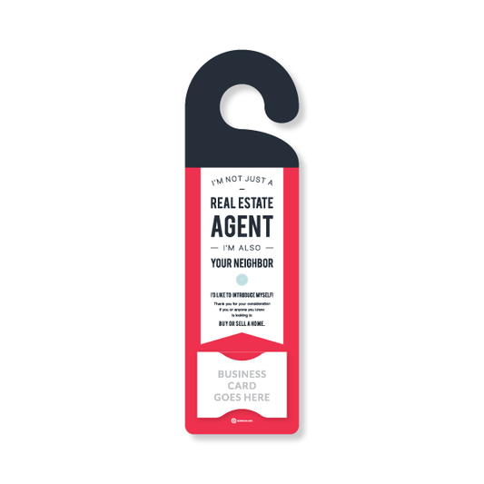 Door Hanger - Neighborhood Agent No.1 - Red - All Things Real Estate