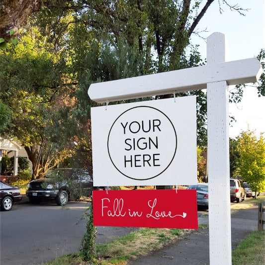 Fall In Love - Cursive heart - Red - All Things Real Estate