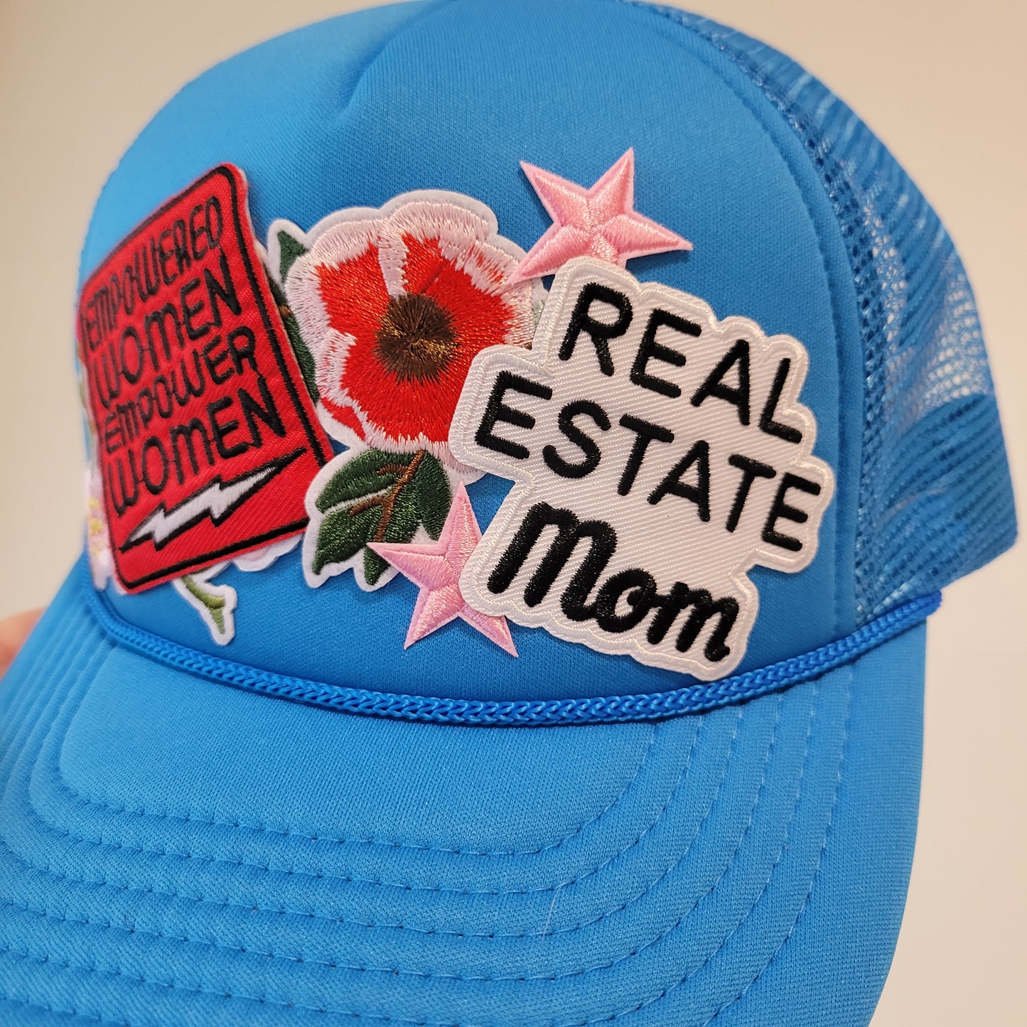 “Real Estate Mom” Foam Trucker – Empowered & Blue Edition