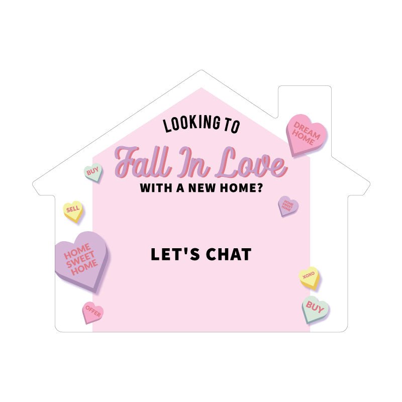 House-Shaped Notecards - Fall in Love - All Things Real Estate