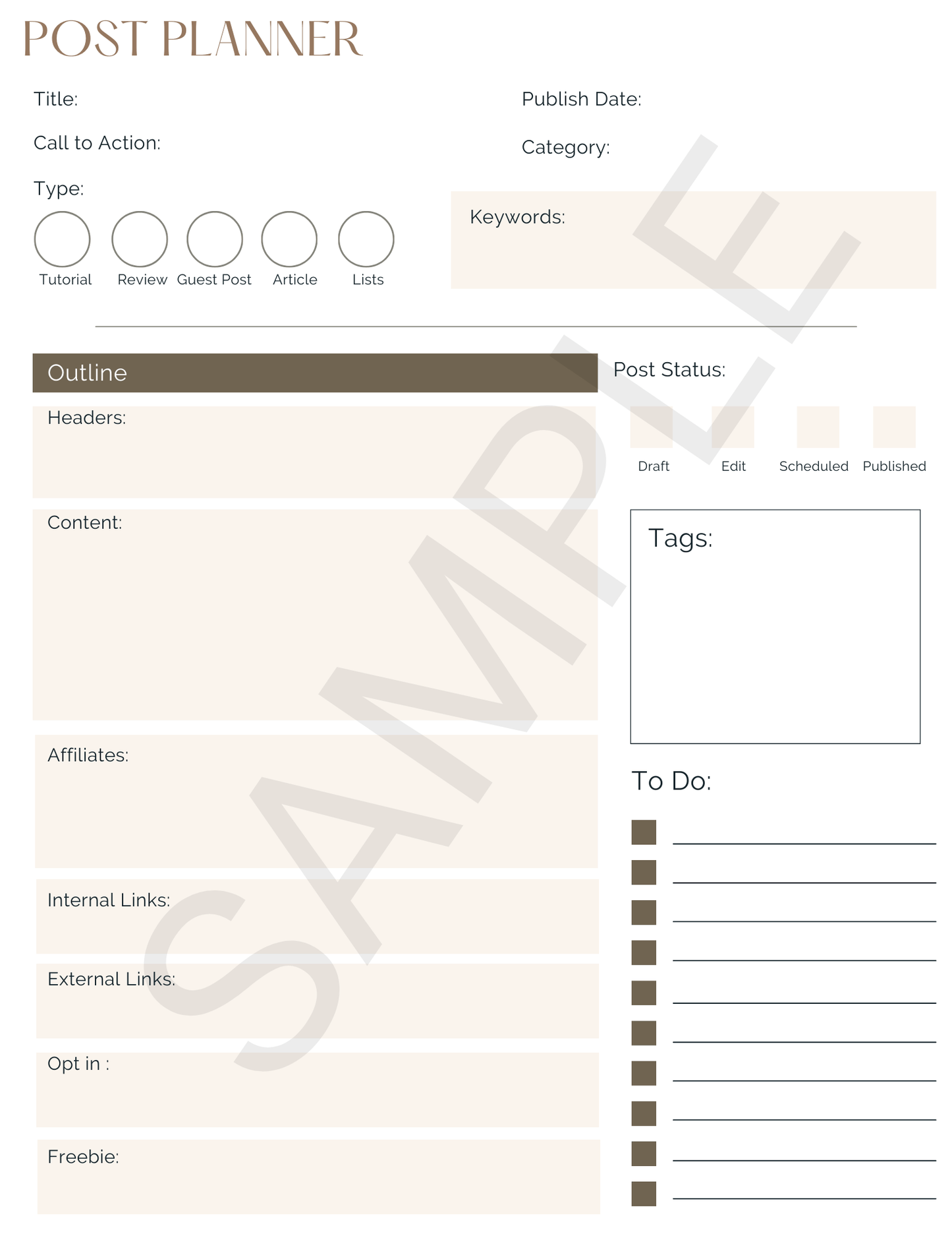 Marketing Planner - Canva Template & Printable - All Things Real Estate