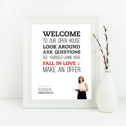 Open House Signs Bundle No.1 - Canva Editable Templates - All Things Real Estate