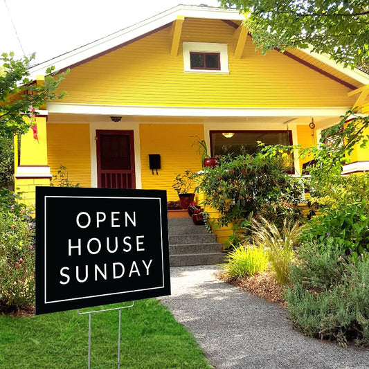Open House Sunday - Minimal - Yard Sign - All Things Real Estate
