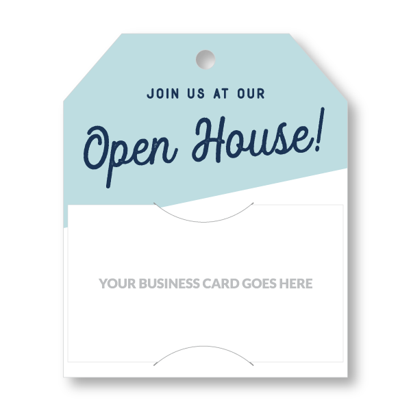 Pop-By Gift Tags - Open House - Blue - All Things Real Estate