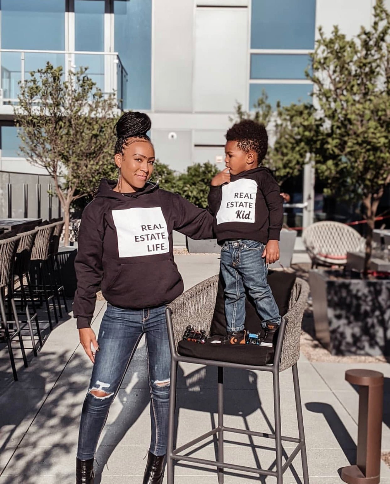 Real Estate Kid Sweatshirt - Black - All Things Real Estate