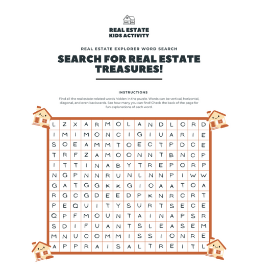 Real Estate Kids Activity Book - Canva Editable Template - Canva Templates - All Things Real Estate