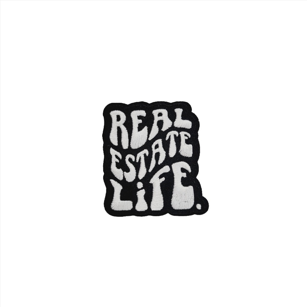 Real Estate Life. - Bubble Text - Iron or Sew On Patch - All Things Real Estate