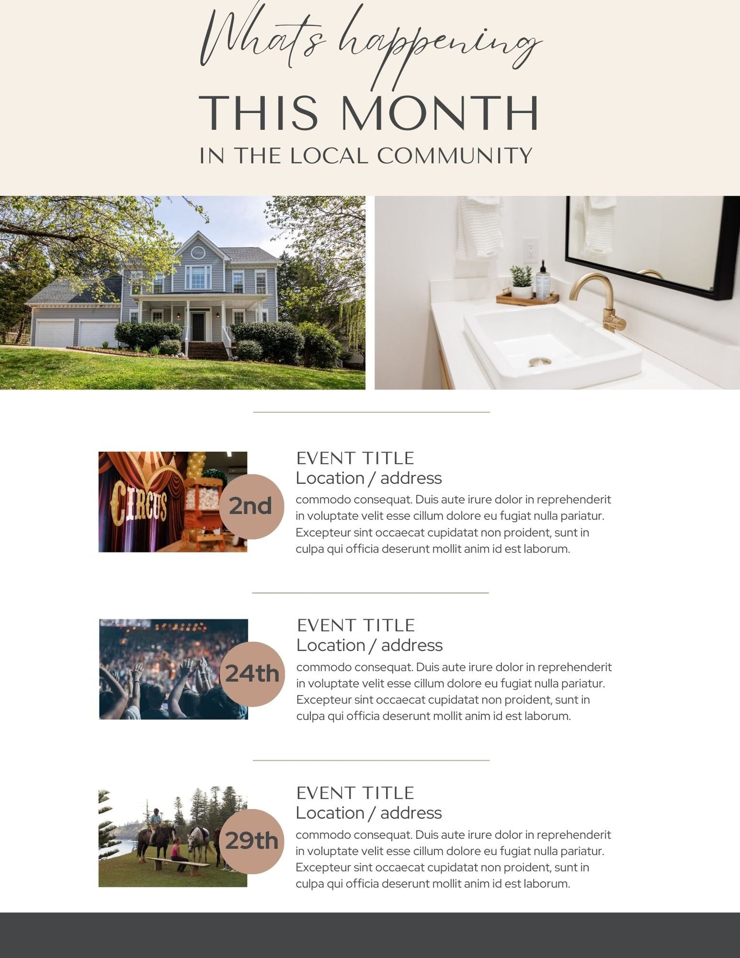 Real Estate Newsletter - Canva Editable Template - Canva Templates - All Things Real Estate