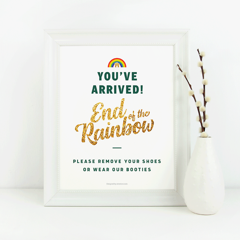 St. Patrick's Day Shoe Sign No.2 - Downloadable from All Things Real Estate Store