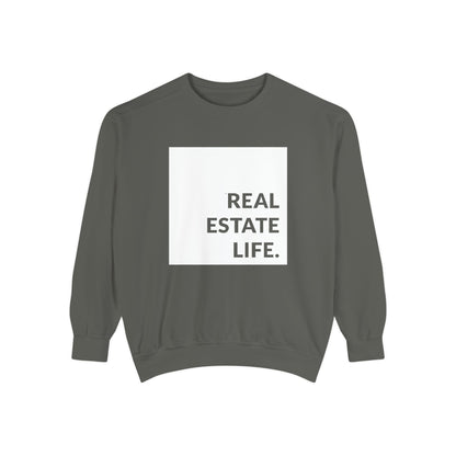 Real Estate Life Sweatshirt - White Square