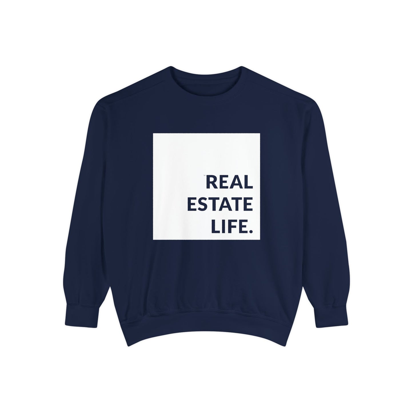 Real Estate Life Sweatshirt - White Square