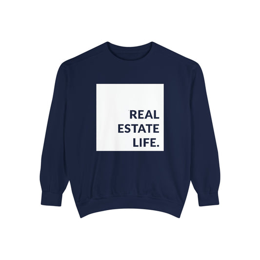 Real Estate Life Sweatshirt - White Square