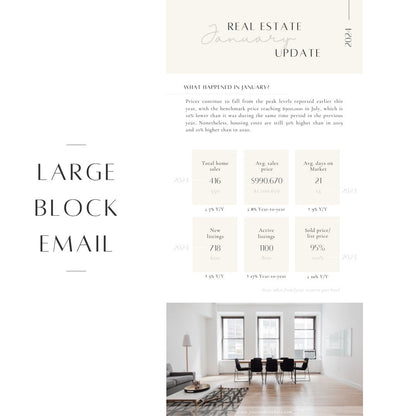 15 Market Stats Email Templates- Canva Editable Template - All Things Real Estate