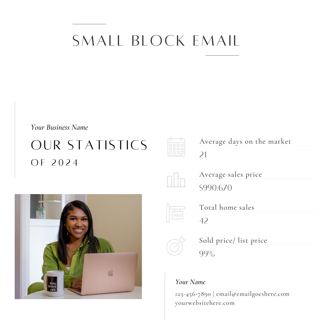 15 Market Stats Email Templates- Canva Editable Template - All Things Real Estate