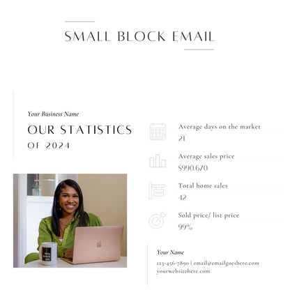15 Market Stats Email Templates- Canva Editable Template - All Things Real Estate