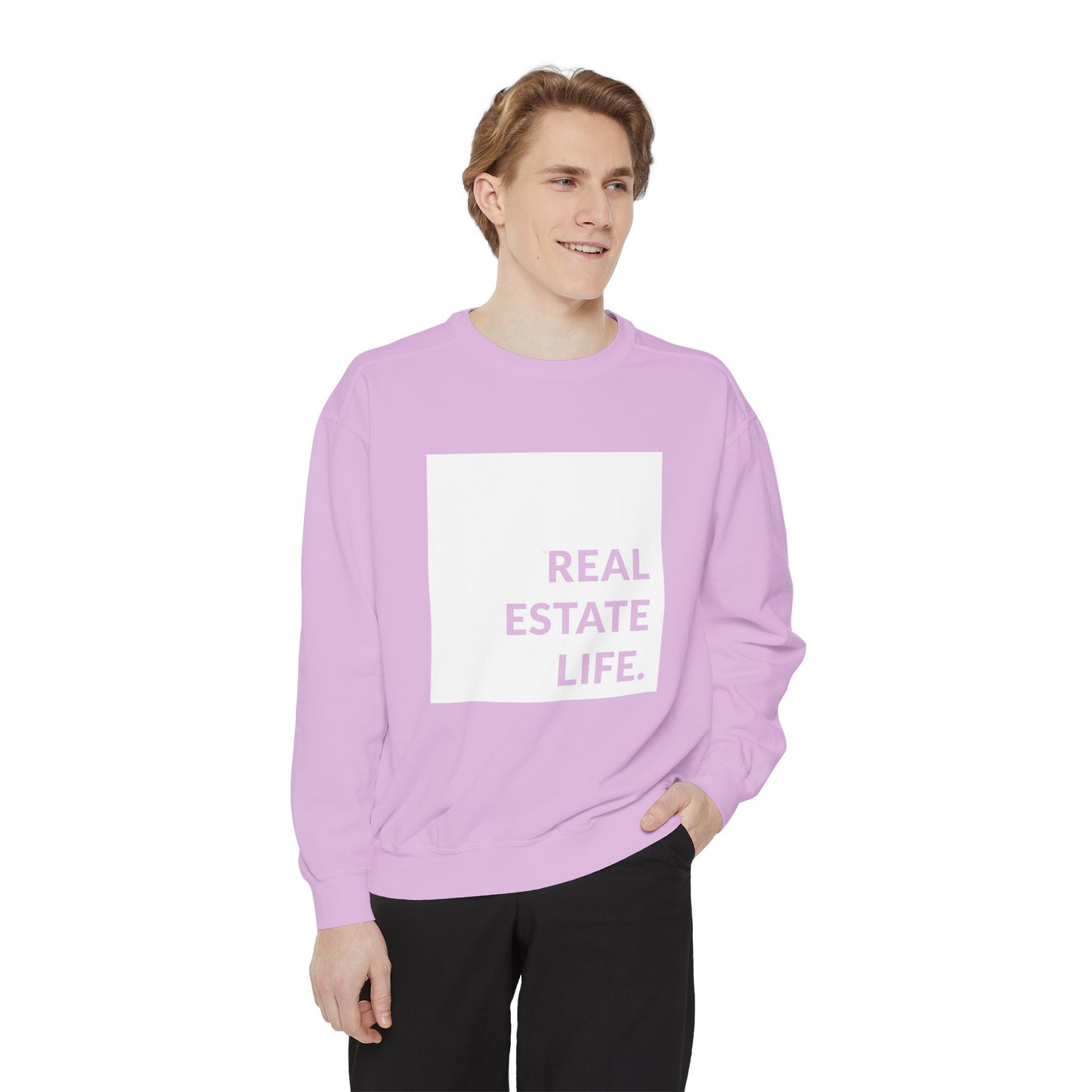 Real Estate Life Sweatshirt - White Square