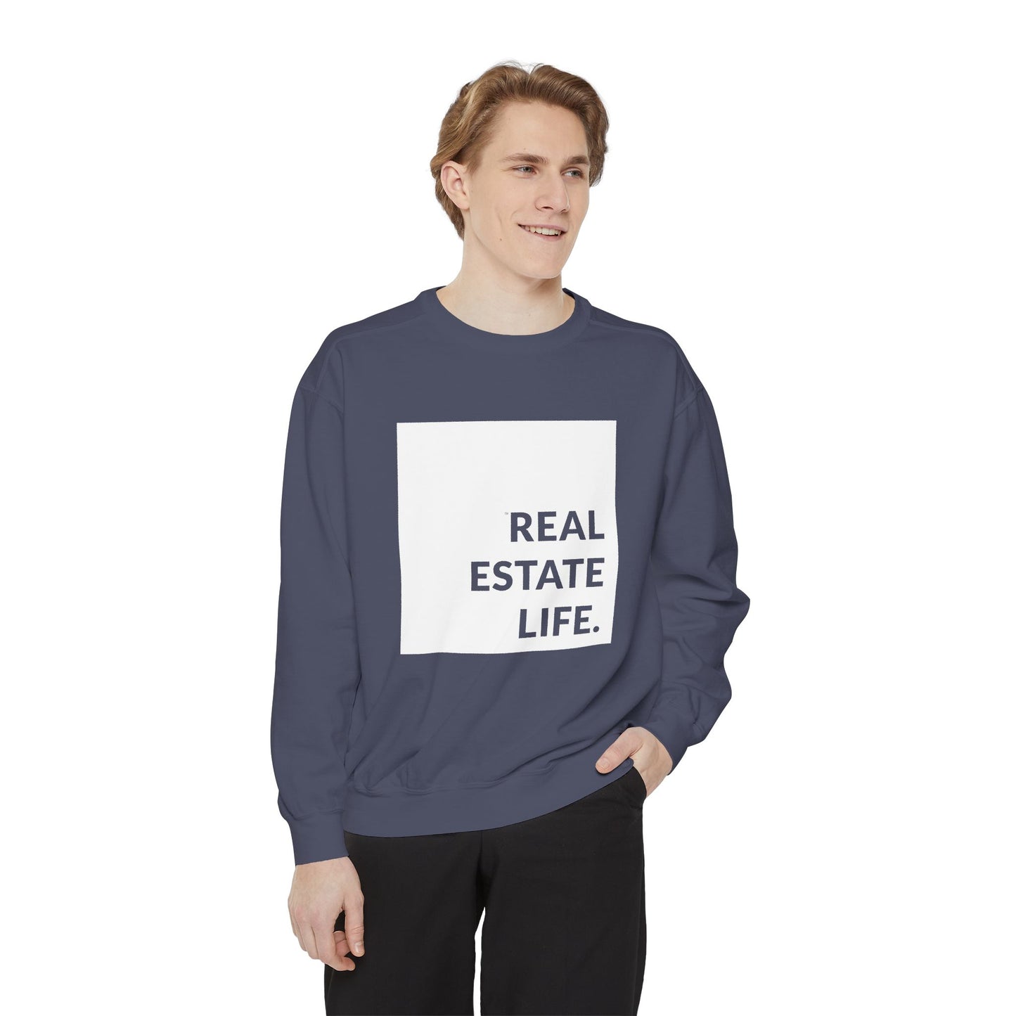 Real Estate Life Sweatshirt - White Square