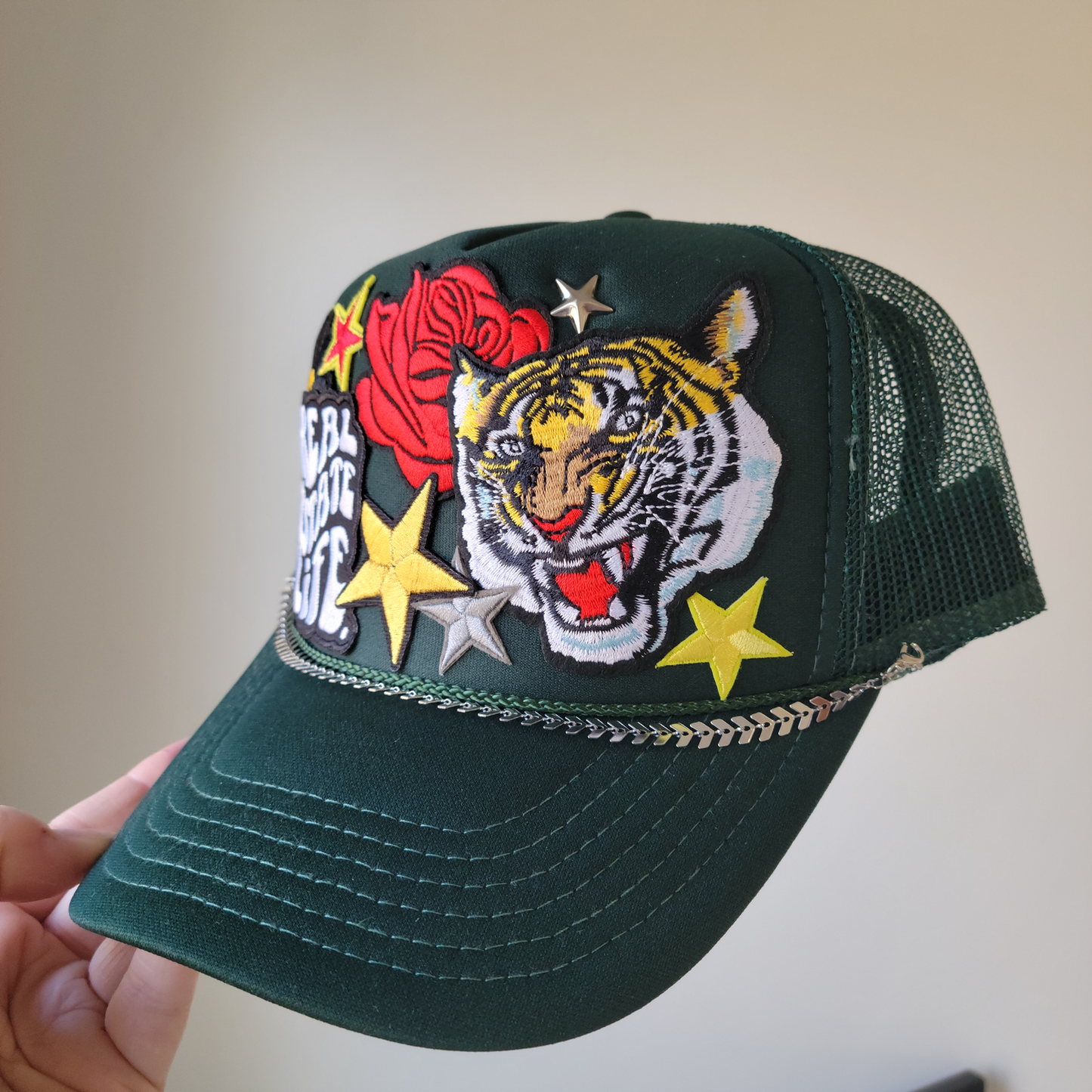 Limited Edition Foam Trucker Patch Hat -“Real Estate Life” Tiger Foam Trucker
