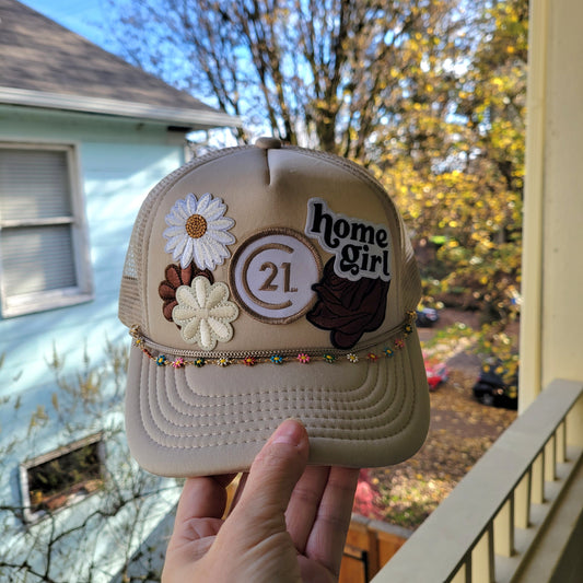 Limited Edition Foam Trucker Patch Hat – Century 21, Home Girl, Daisies + Floral Chain Trim