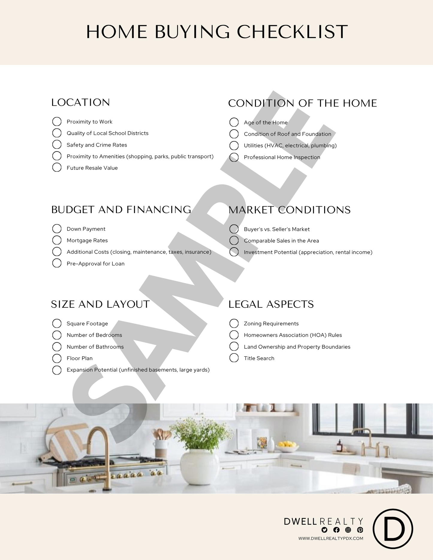 Homebuying Checklist - Canva Editable Template