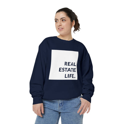 Real Estate Life Sweatshirt - White Square