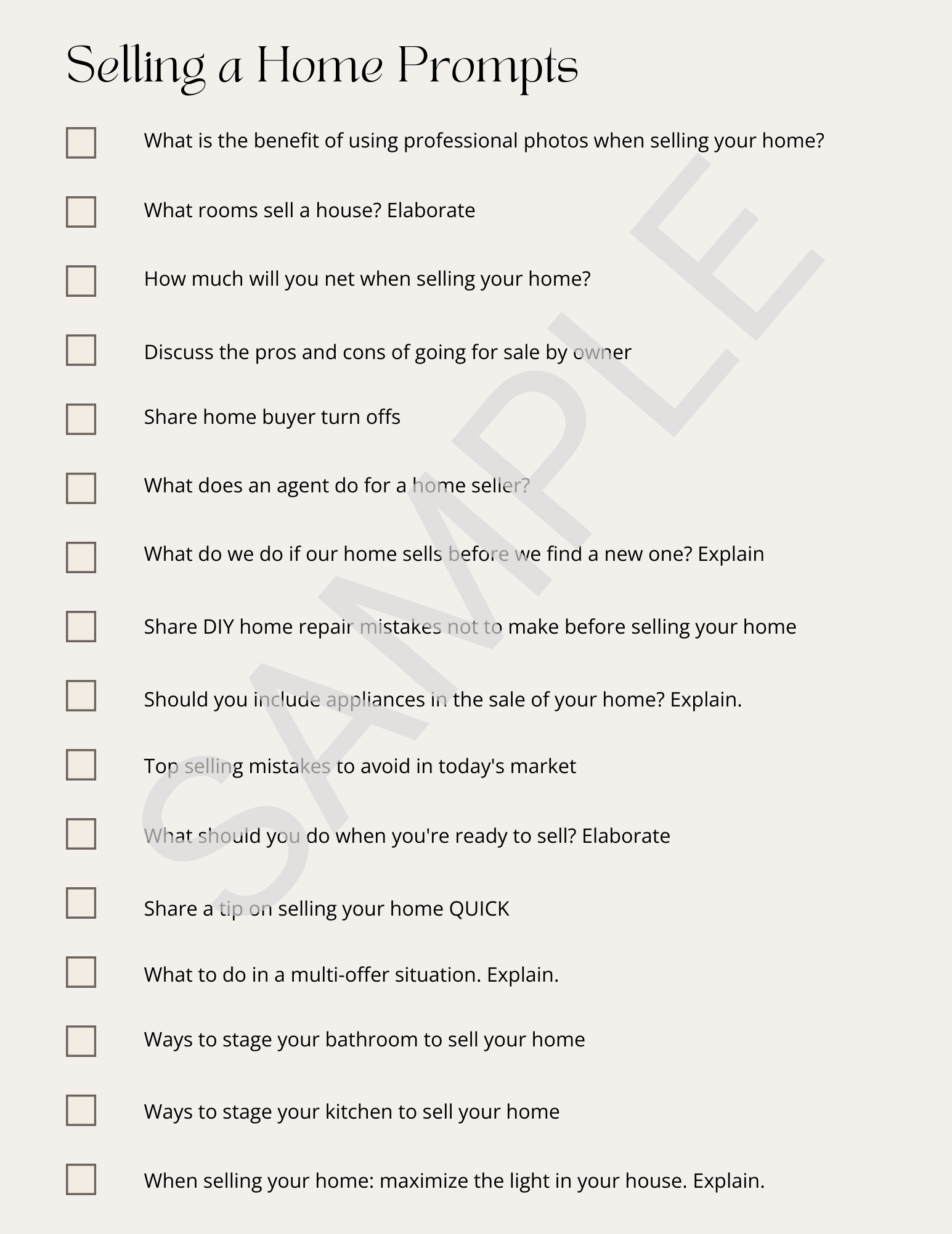 631 Real Estate Social Media Prompts - Canva Template & Printable - All Things Real Estate