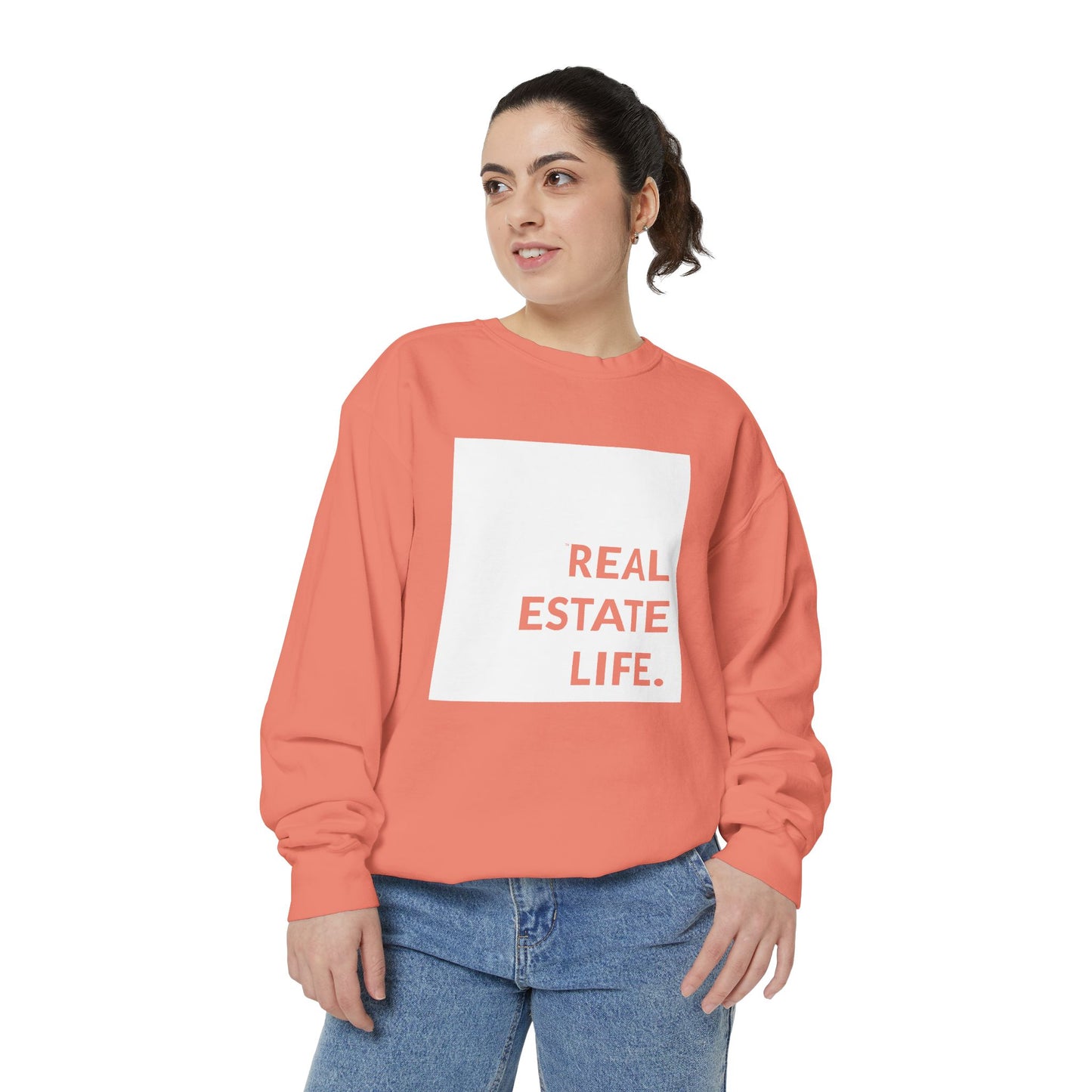 Real Estate Life Sweatshirt - White Square