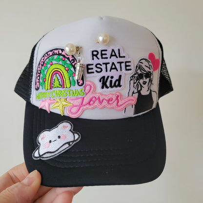 Limited Edition Kids Foam Trucker Patch Hat – Real Estate Kid, Christmas Rainbow, “Lover” Script + Taylor Swift Patch