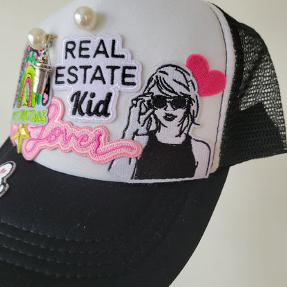 Limited Edition Kids Foam Trucker Patch Hat – Real Estate Kid, Christmas Rainbow, “Lover” Script + Taylor Swift Patch