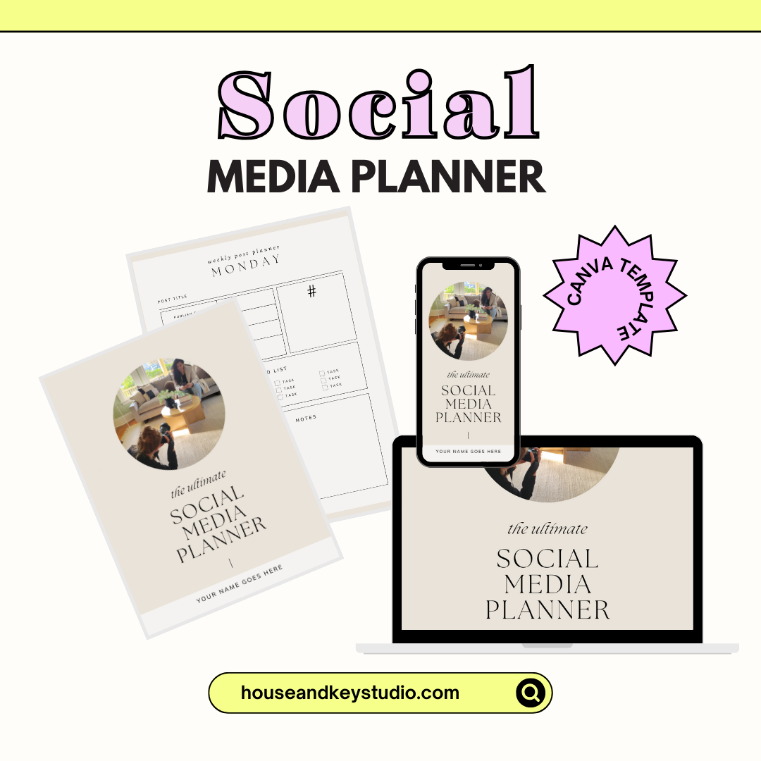 Social Media Planner - Canva Editable Template