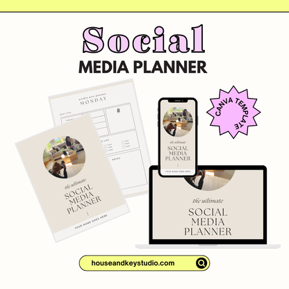 Social Media Planner - Canva Editable Template