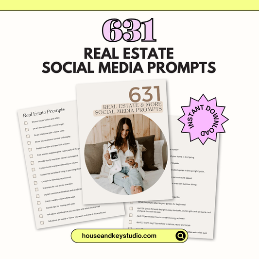631 Real Estate Social Media Prompts - Downloadable