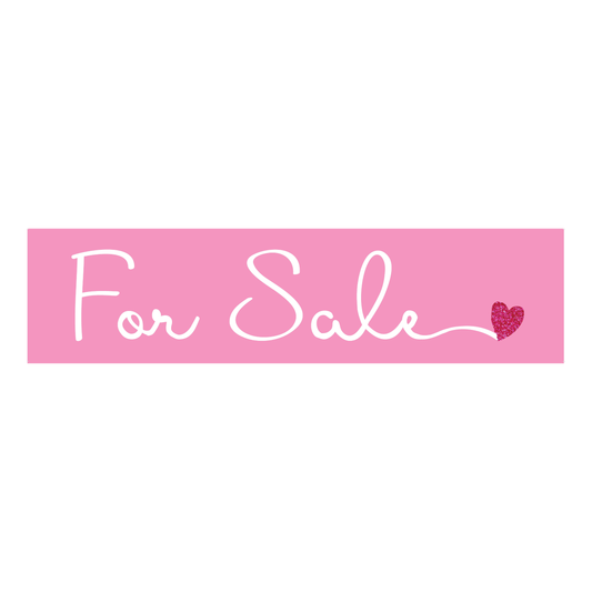 For Sale - Pink Cursive with a heart - Sign Rider Digital File