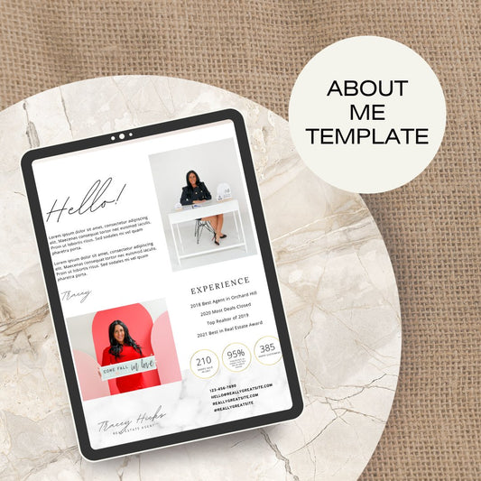 About Me Flyer - Canva Editable Template - All Things Real Estate