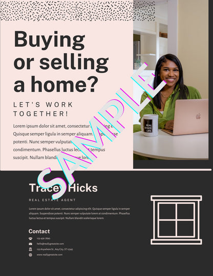 About Me Flyer - Canva Editable Template - All Things Real Estate