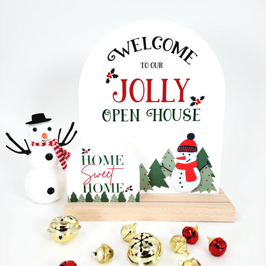 Arched Winter Holiday Welcome Sign - Kit