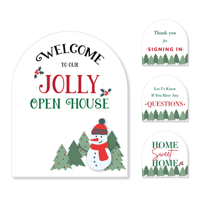 Arched Winter Holiday Welcome Sign - Kit