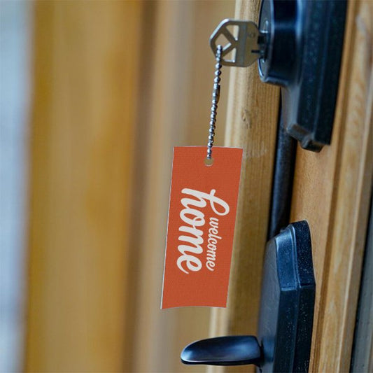 Canvas Key Tags - Welcome Home Coral - Pack of 18