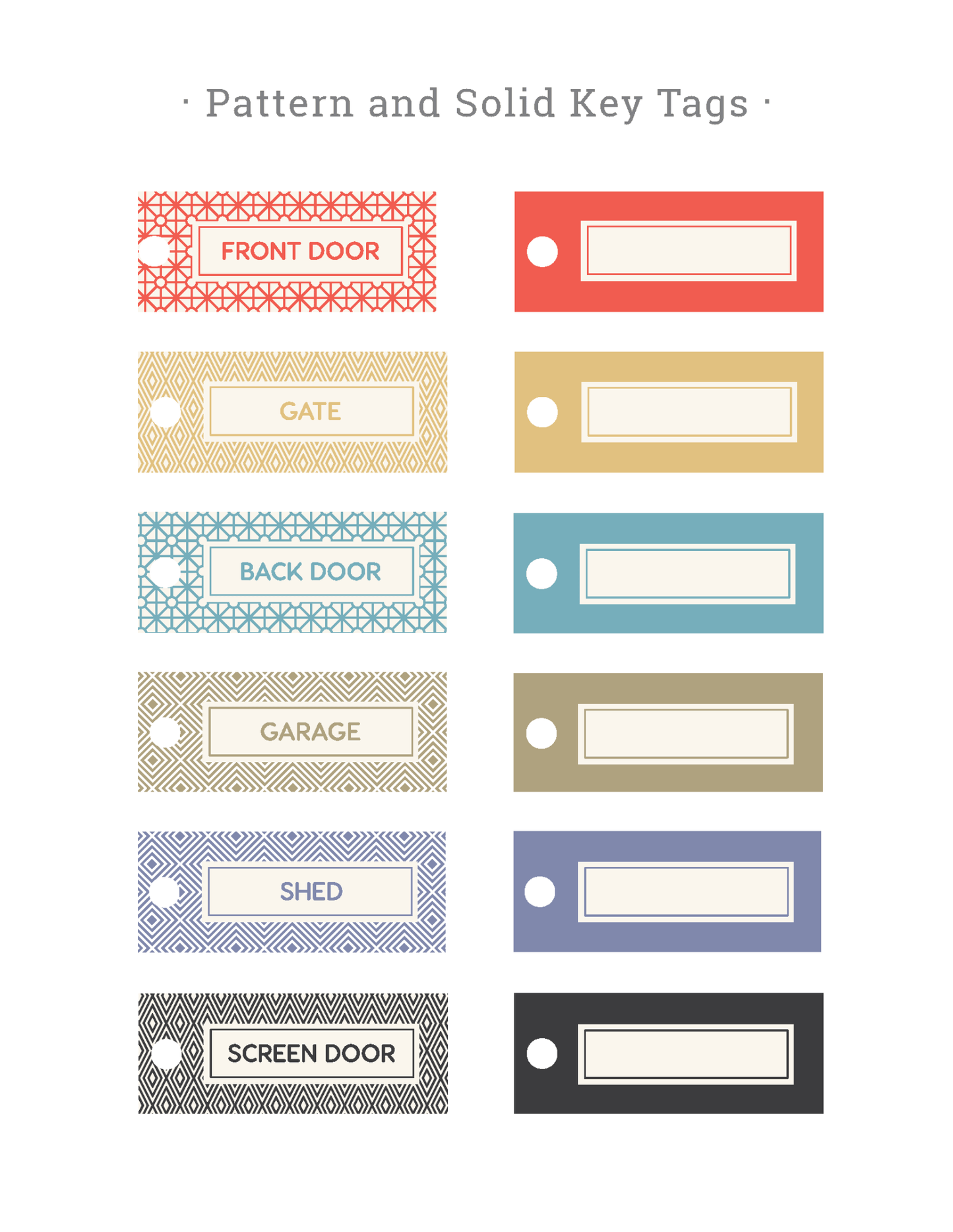 Canvas Key Tags - Multipack No. 4 - All Things Real Estate