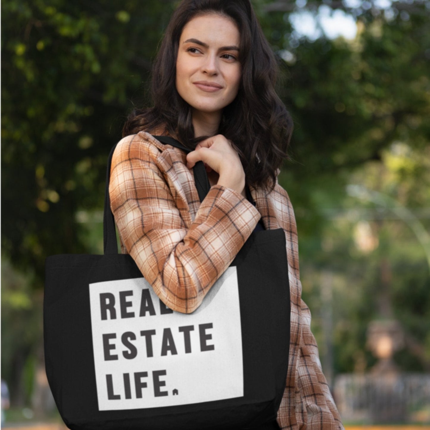 Canvas Tote - Real Estate Life - Black - All Things Real Estate