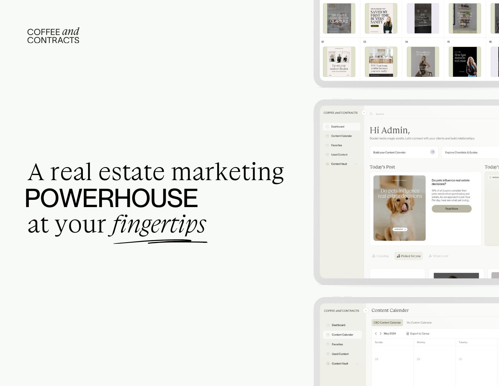 Coffee & Contracts Marketing Membership for Real Estate Agents - All Things Real Estate