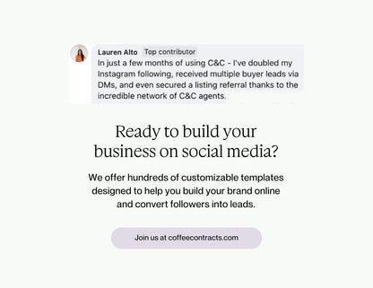 Coffee & Contracts Marketing Membership for Real Estate Agents - All Things Real Estate