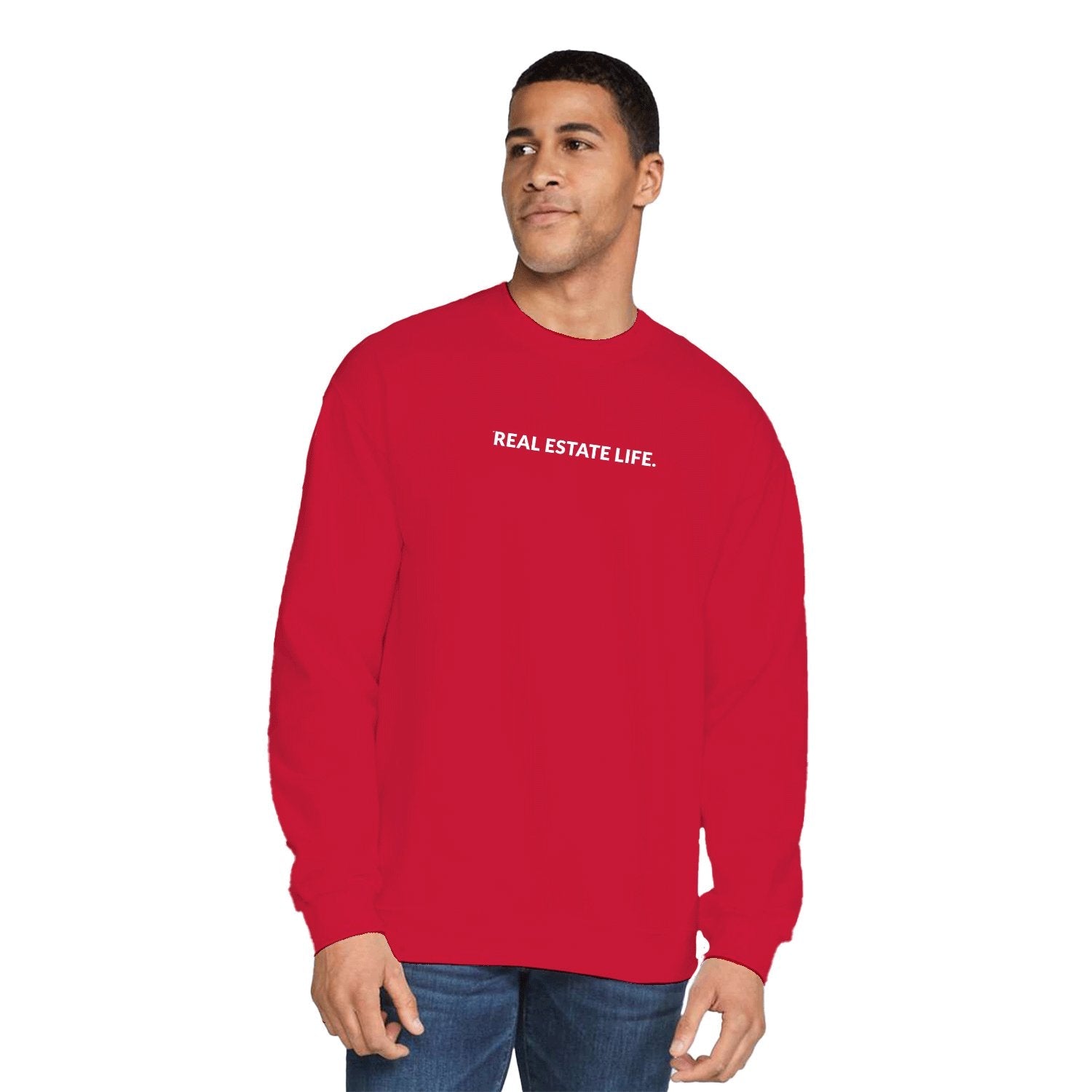 Crewneck - Real Estate Life.™- Red - All Things Real Estate